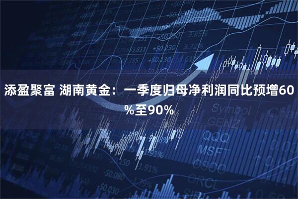 添盈聚富 湖南黄金：一季度归母净利润同比预增60%至90%